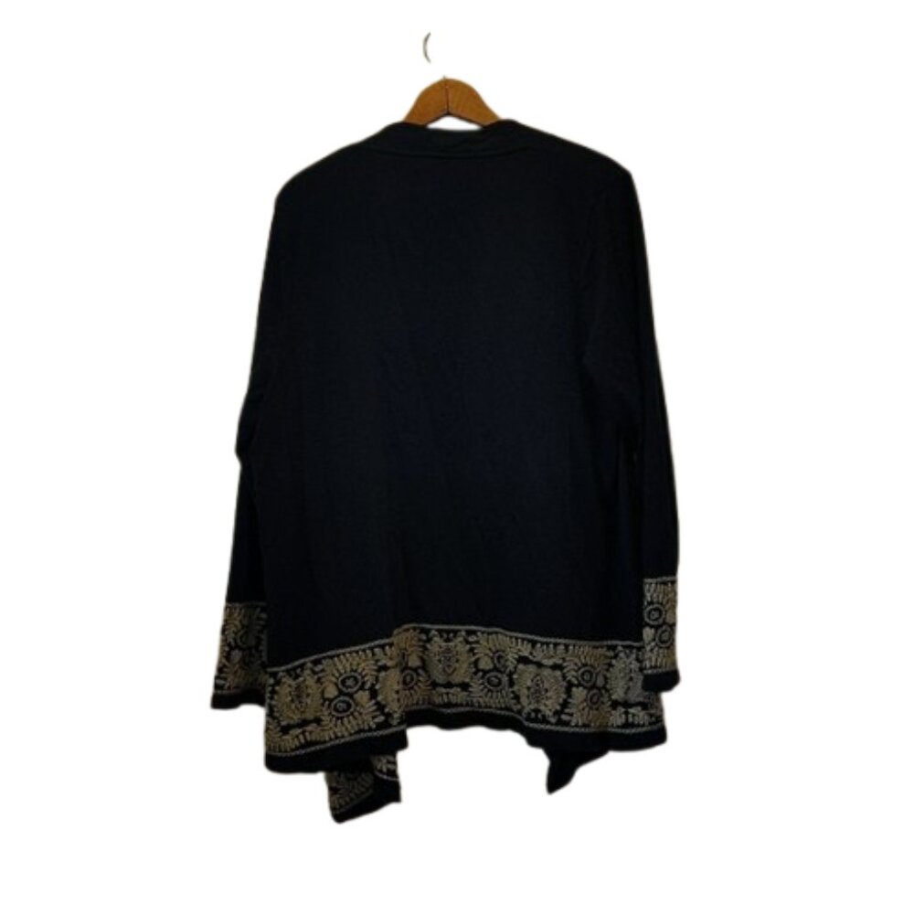 Lucky Brand Lucky Lotus Women's Size 2X Detail Hem Open Front Cardigan Sweater - Picture 6 of 16